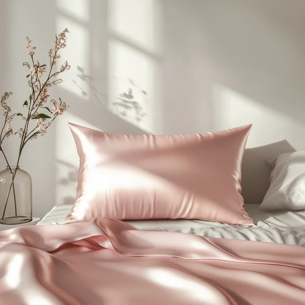 Silk cushion cover "Dusty pink" 50x70 cm.