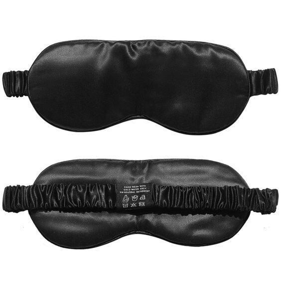 Midnight Black 100% Silk Sleep Mask