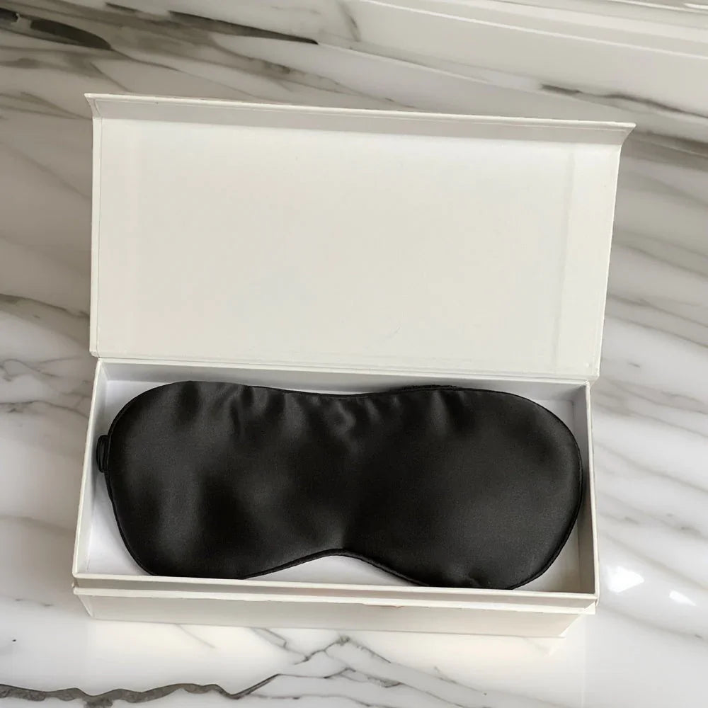 Midnight Black 100% Silk Sleep Mask
