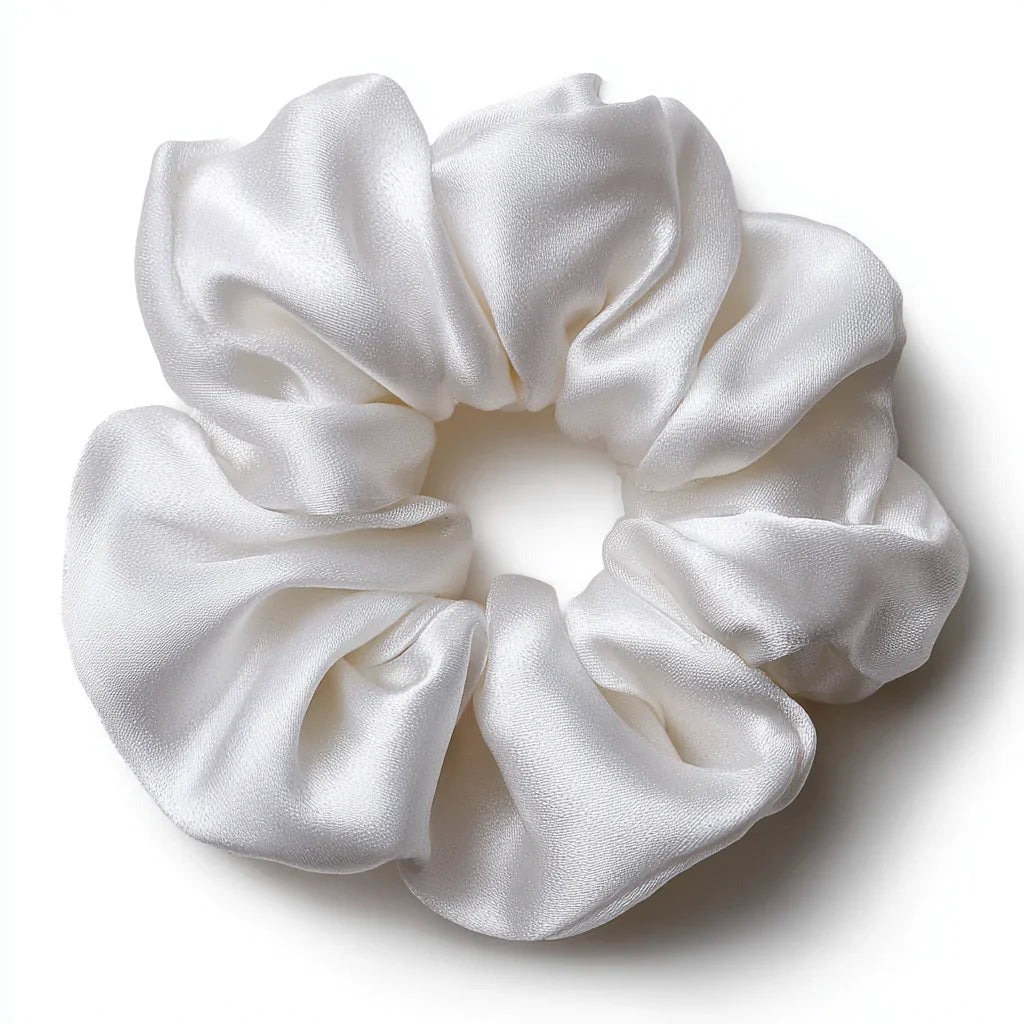 Scrunchie din mătase „Fildeș”