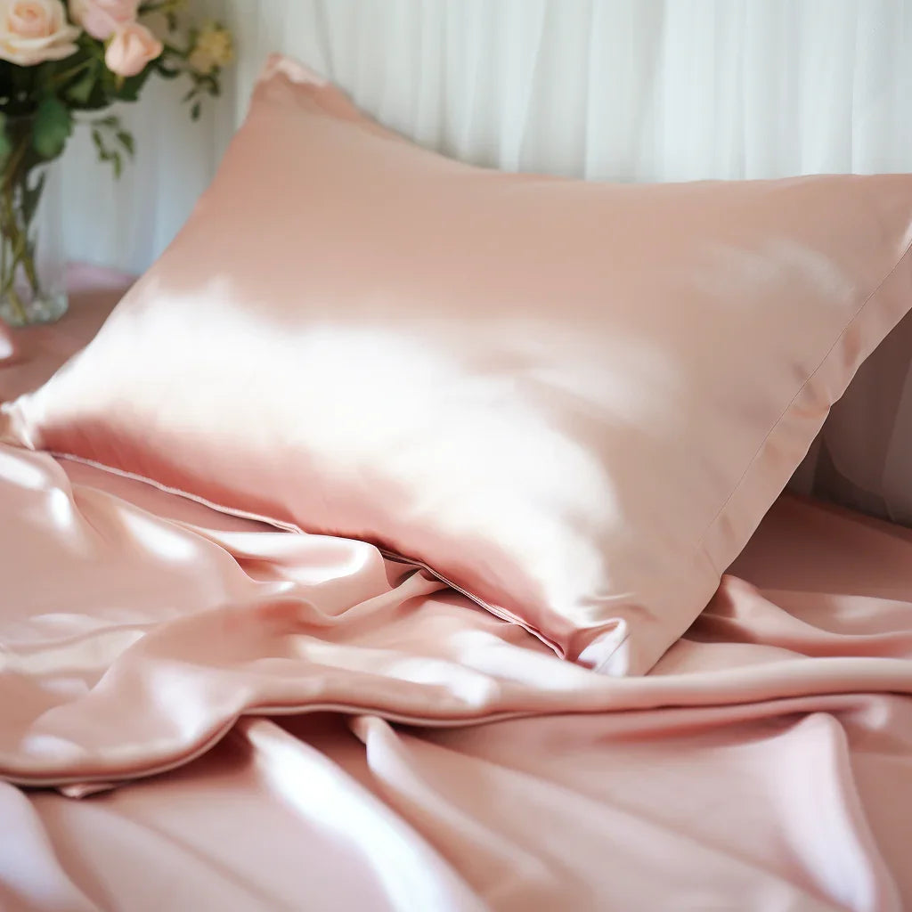 Silk cushion cover "Dusty pink" 50x70 cm.