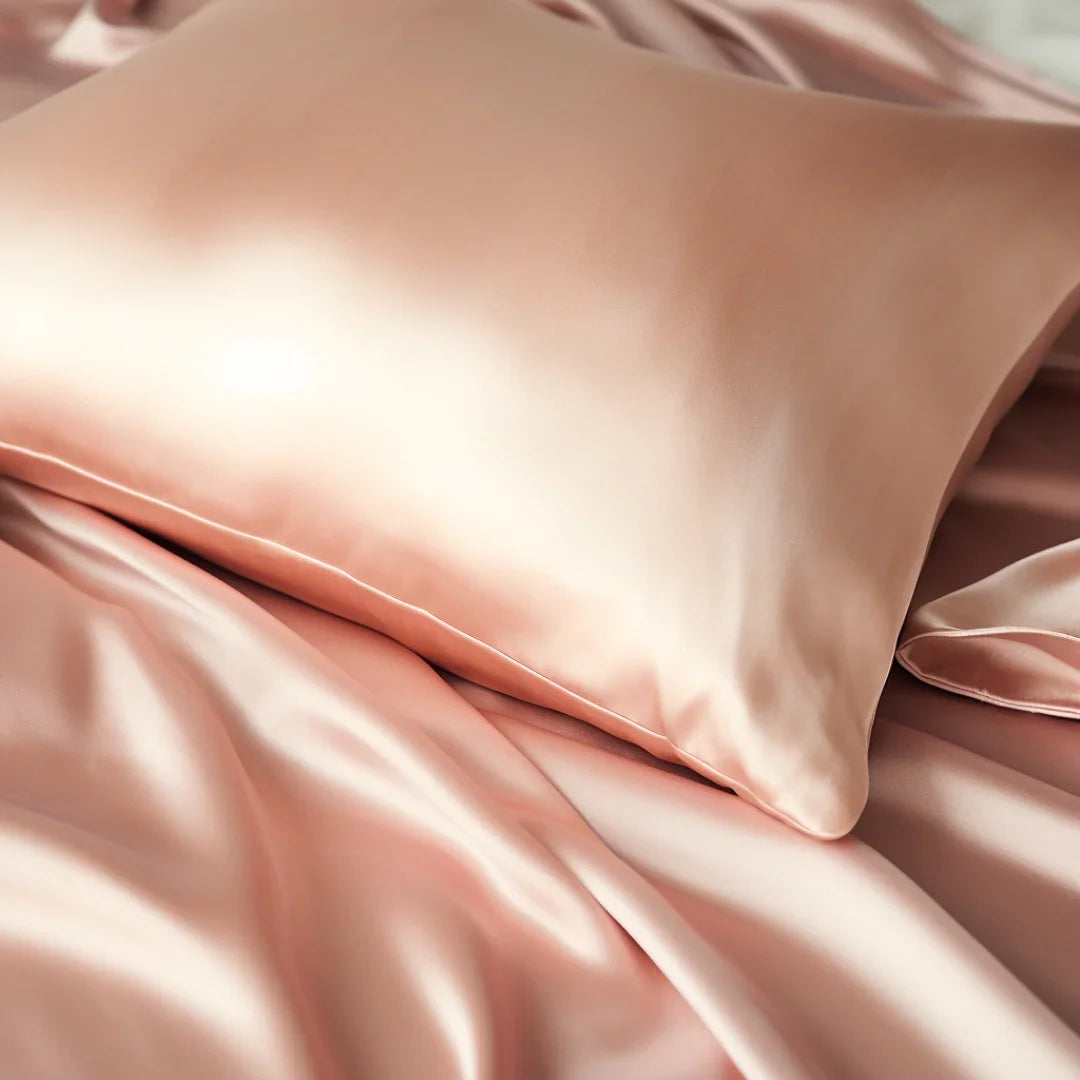Silk cushion cover "Rose Gold" 50x70 cm.