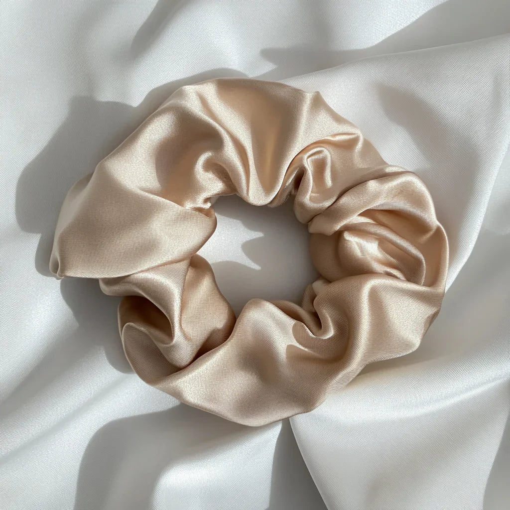 Scrunchie din mătase „Capucino” - mărime XL