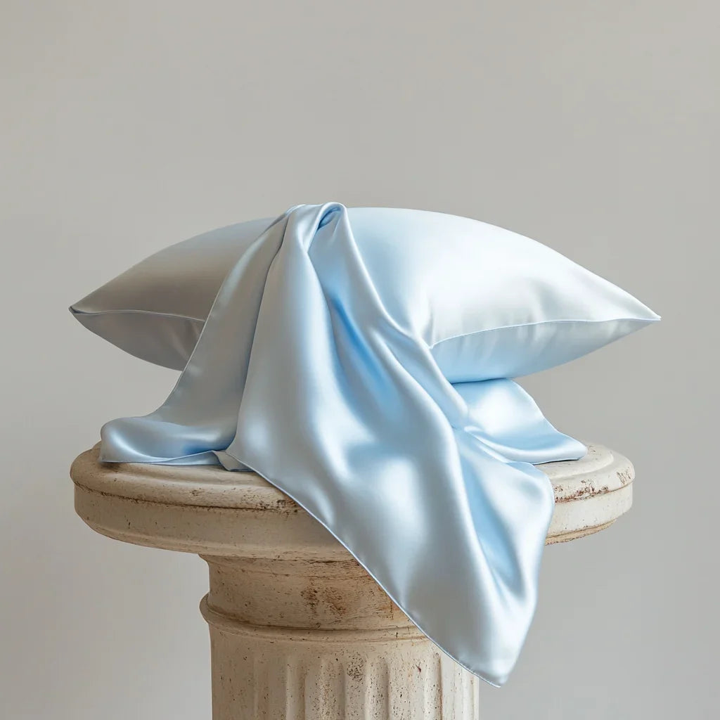 "Sky Blue" silk pillowcase 50x70 cm.
