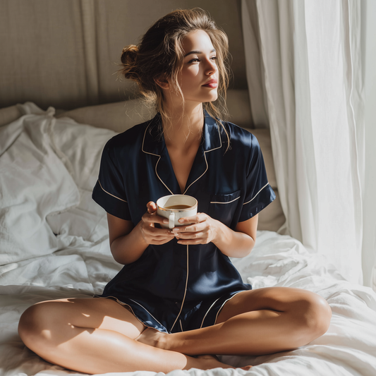 Set din mătase - „Albastru Regal”