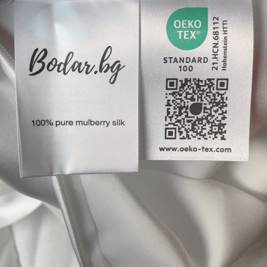 Cearșaf din mătase „Albastru ceresc”