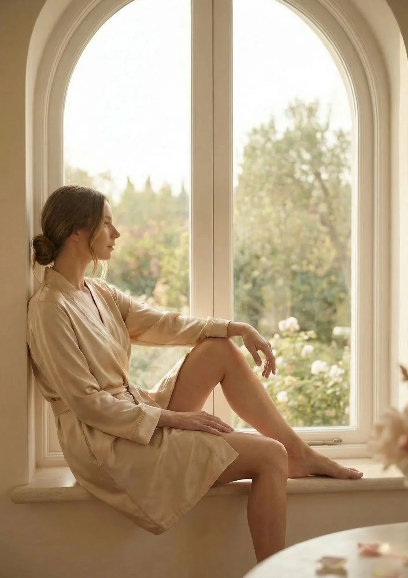 Halat elegant din mătase – „Șampanie”