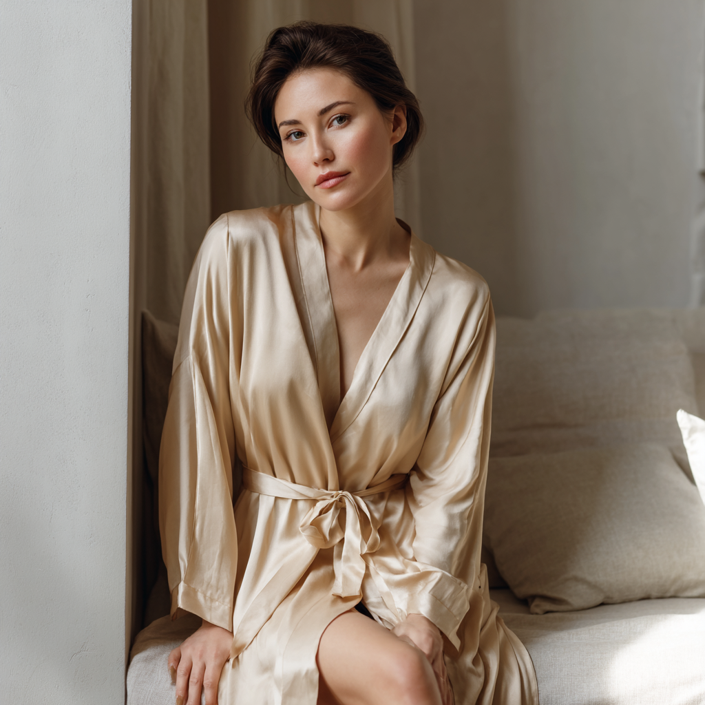 Halat elegant din mătase – „Șampanie”