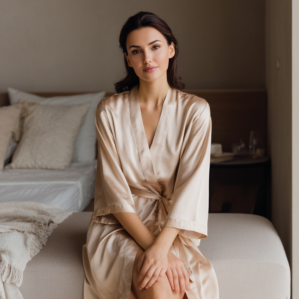 Halat elegant din mătase – „Șampanie”