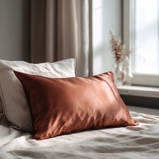 Față de pernă din mătase „Chihlimbar” 50x70 cm.